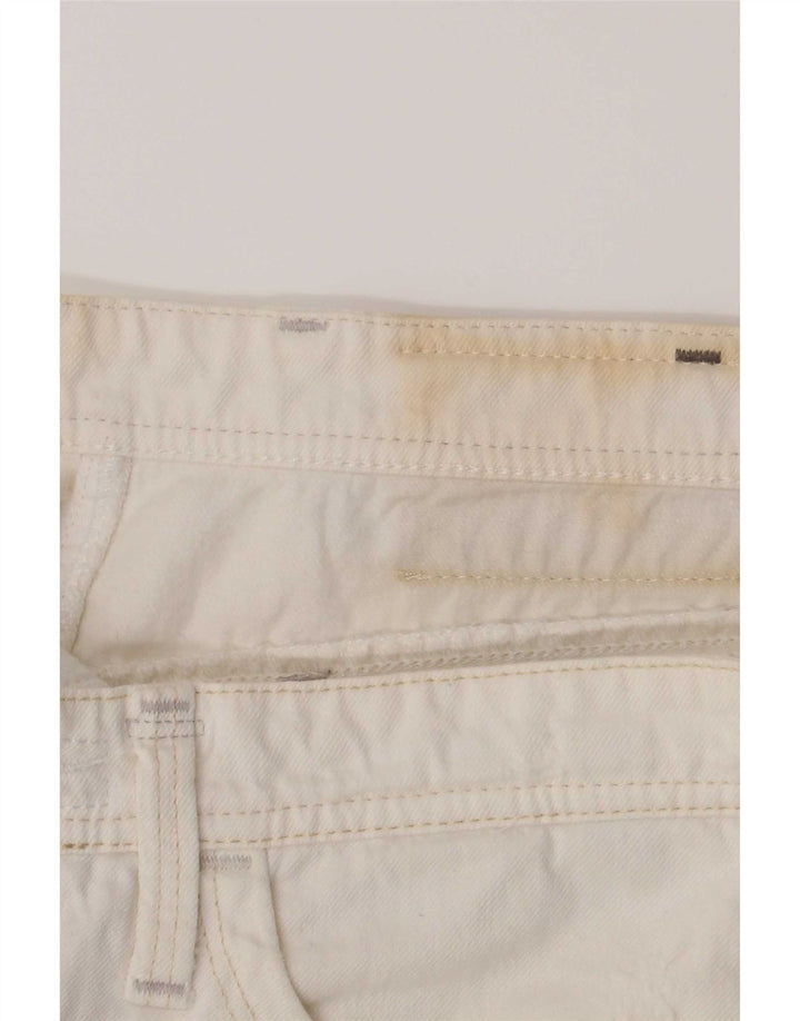 Pantaloncini di jeans da donna G-Star W27 piccoli in cotone bianco