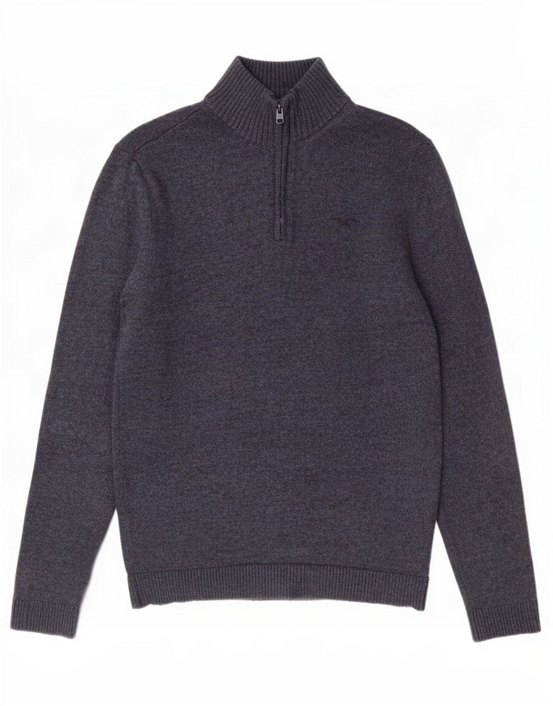 Maglione Hollister da uomo con zip e collo in cotone medio blu navy