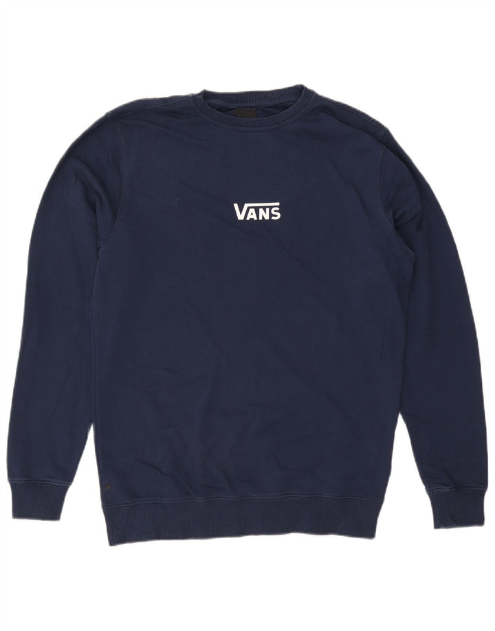 Felpa da uomo Vans maglione piccolo blu navy in cotone