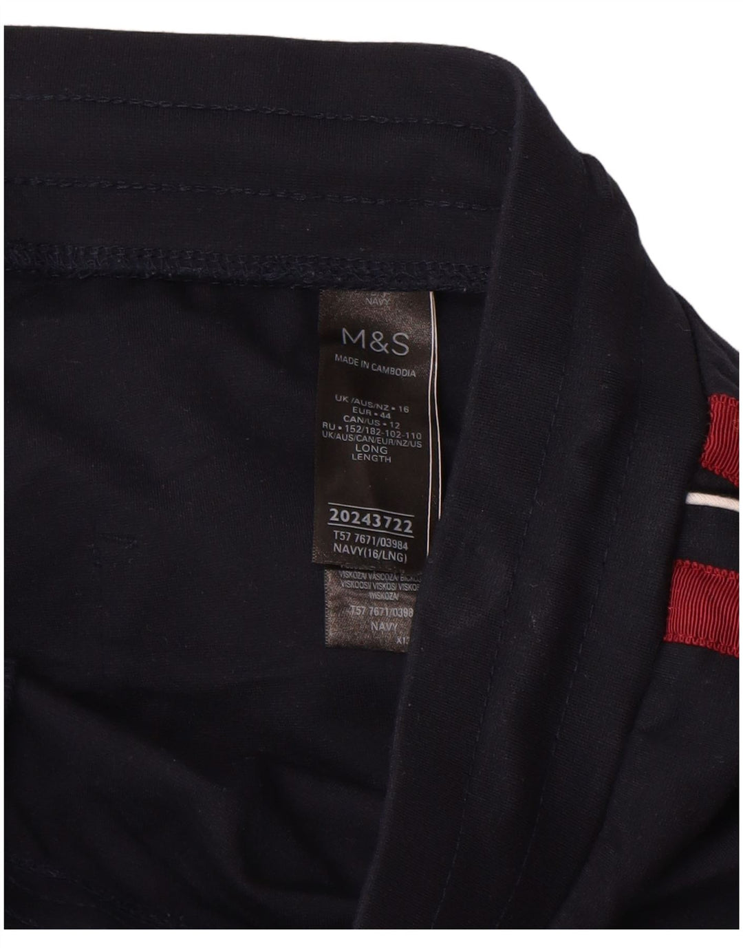 Pantaloni da tuta da donna MARKS & SPENCER UK 16 Large in viscosa blu navy