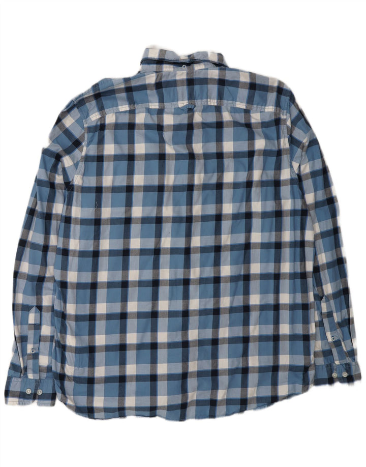 TIMBERLAND Camicia slim fit da uomo XL in cotone a quadri blu