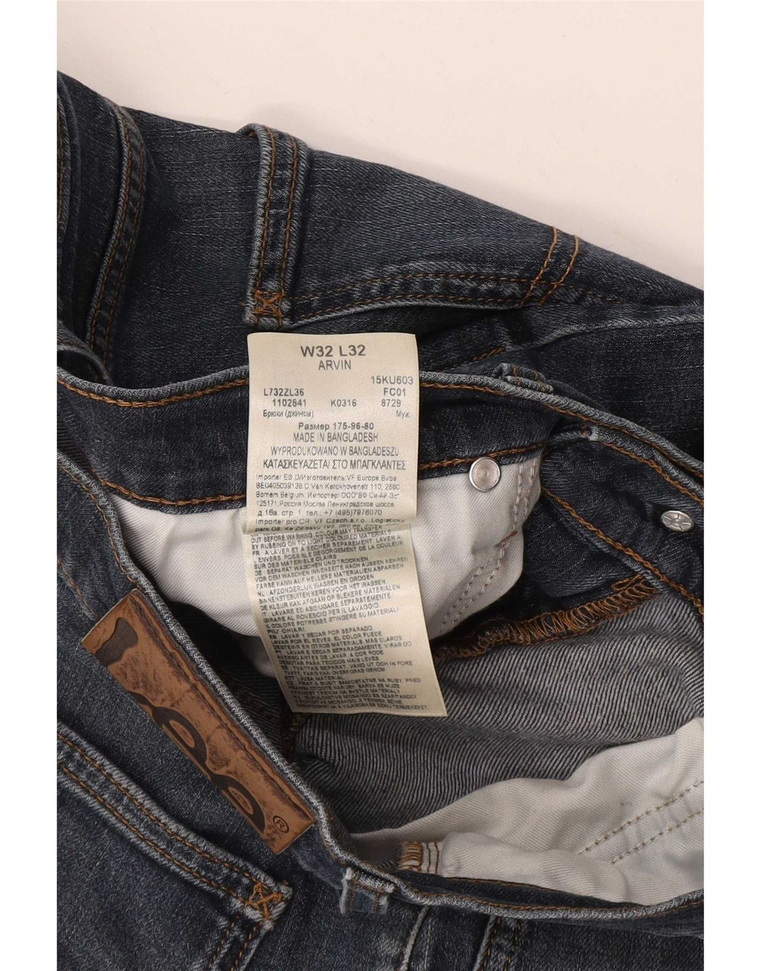 Jeans Lee Arvin Slim da uomo W32 L32 in cotone blu navy