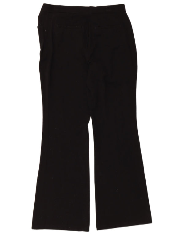 Pantaloni da abito svasati da donna Marks & Spencer UK 14 Large W30 L30 Neri