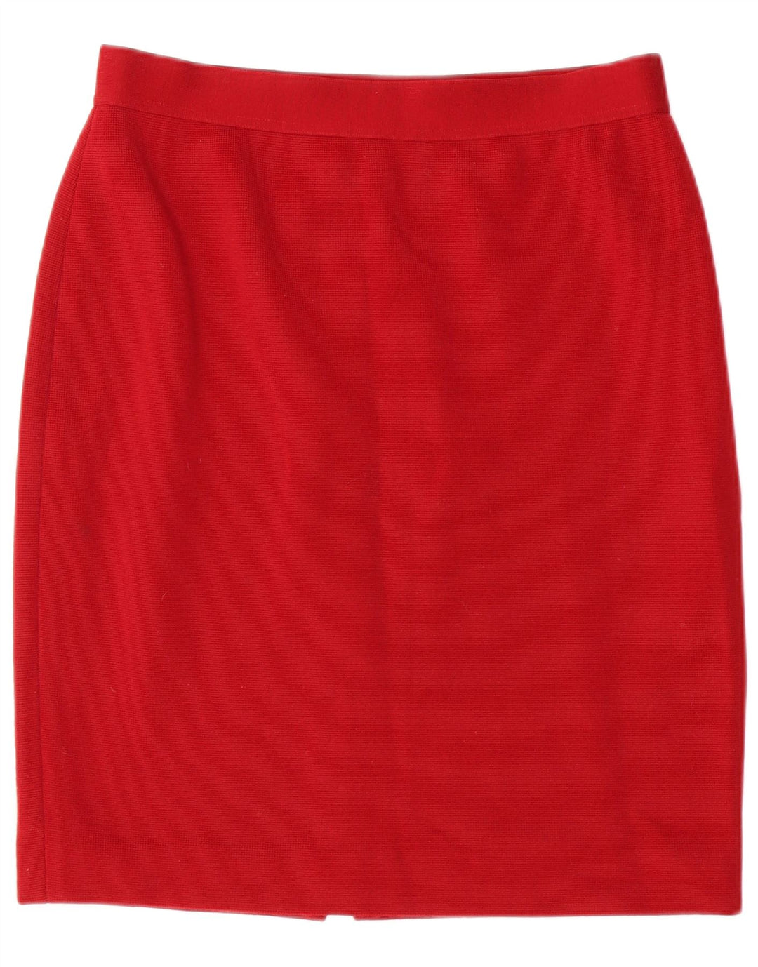 Gonna a tubino vintage da donna W32 grande in lana rossa