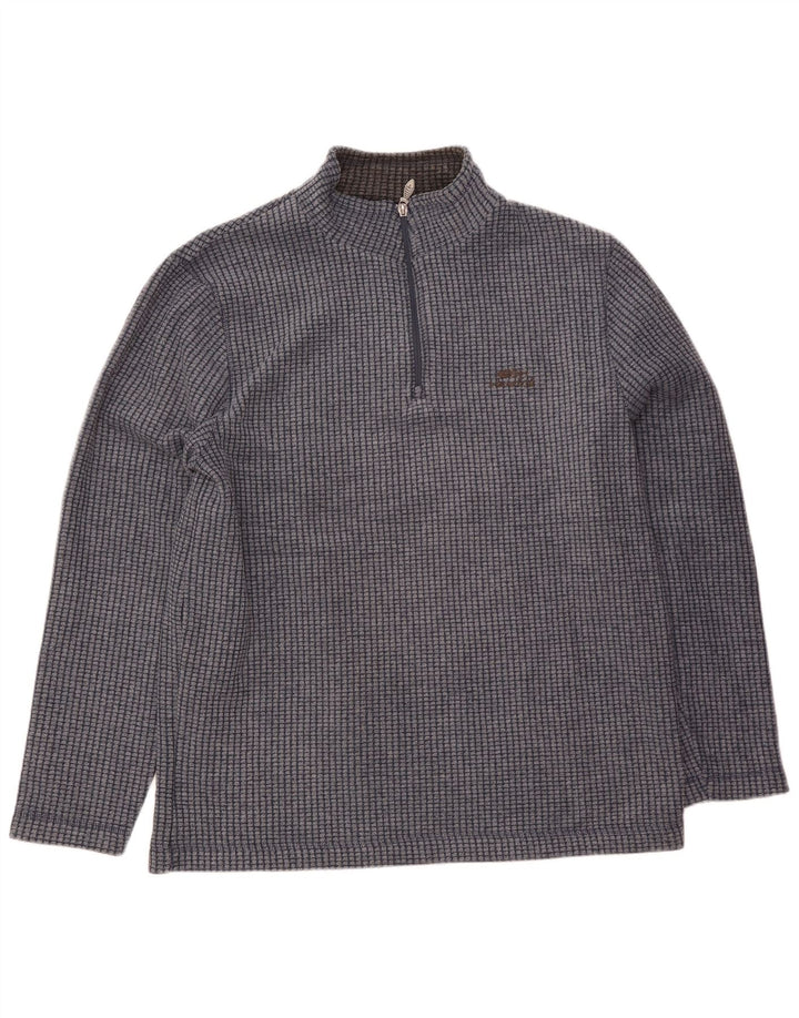 Maglione in pile da uomo con collo con zip Weird Fish XL poliestere blu navy