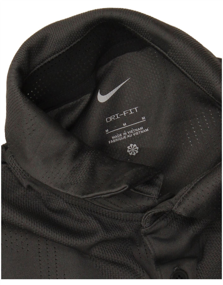 NIKE Mens Dri Fit Polo Shirt Medium Black Polyester