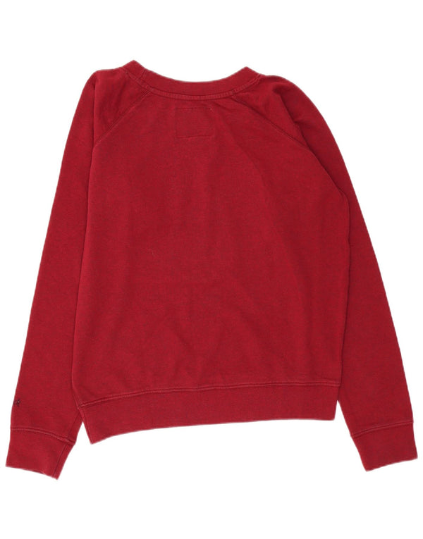 Felpa grafica da donna Hard Rock Cafe Roma, maglione UK 16 grande bordeaux