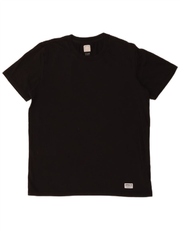 T-shirt da uomo ADIDAS Top grande in cotone nero