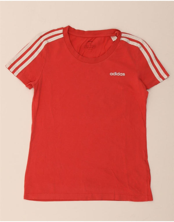 T-shirt da donna Adidas Top UK 8/10 piccola rossa in cotone