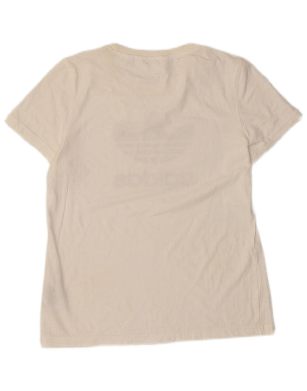 T-shirt grafica da donna Adidas Top UK 14 cotone bianco medio