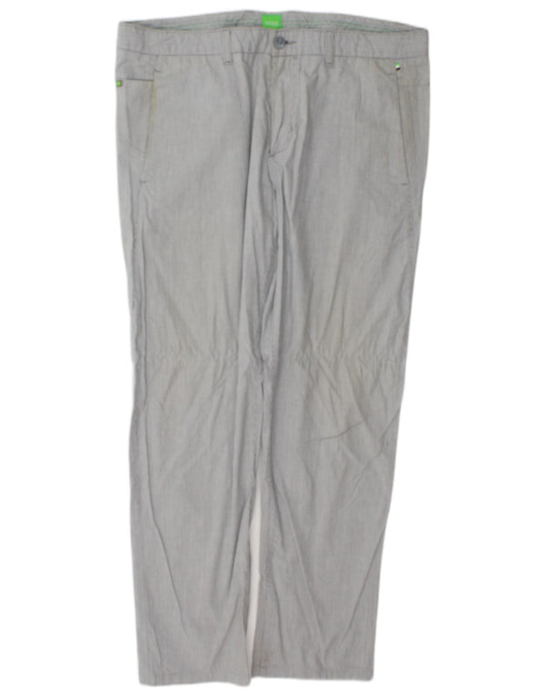 Pantaloni chino slim da uomo Hugo Boss EU 54 2XL W42 L30 cotone a righe blu