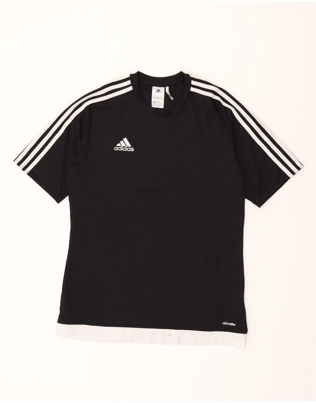 T-shirt ADIDAS da uomo Climalite Top medio nero in poliestere color block