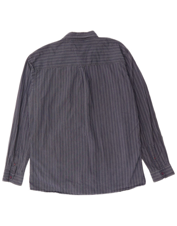 Camicia da uomo Lee 2XL cotone a righe blu navy