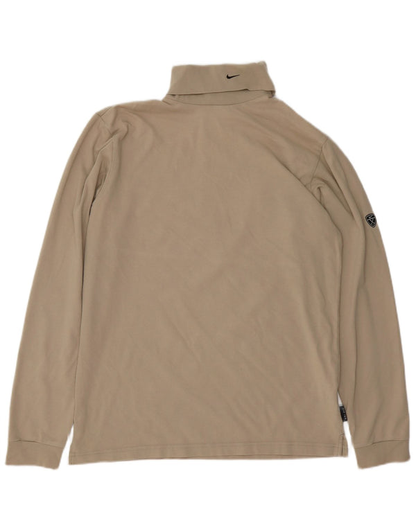 Top NIKE da uomo a maniche lunghe UK 39/41 Cotone beige medio