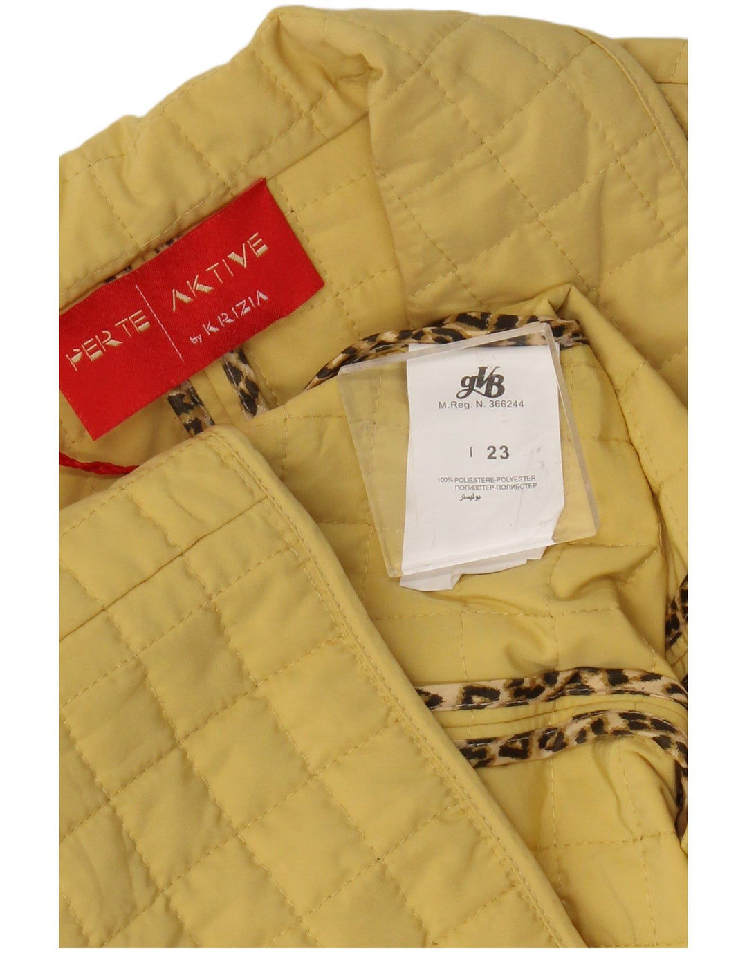 Giacca blazer trapuntata a 3 bottoni da donna Perte by Krizia taglia 23 media gialla