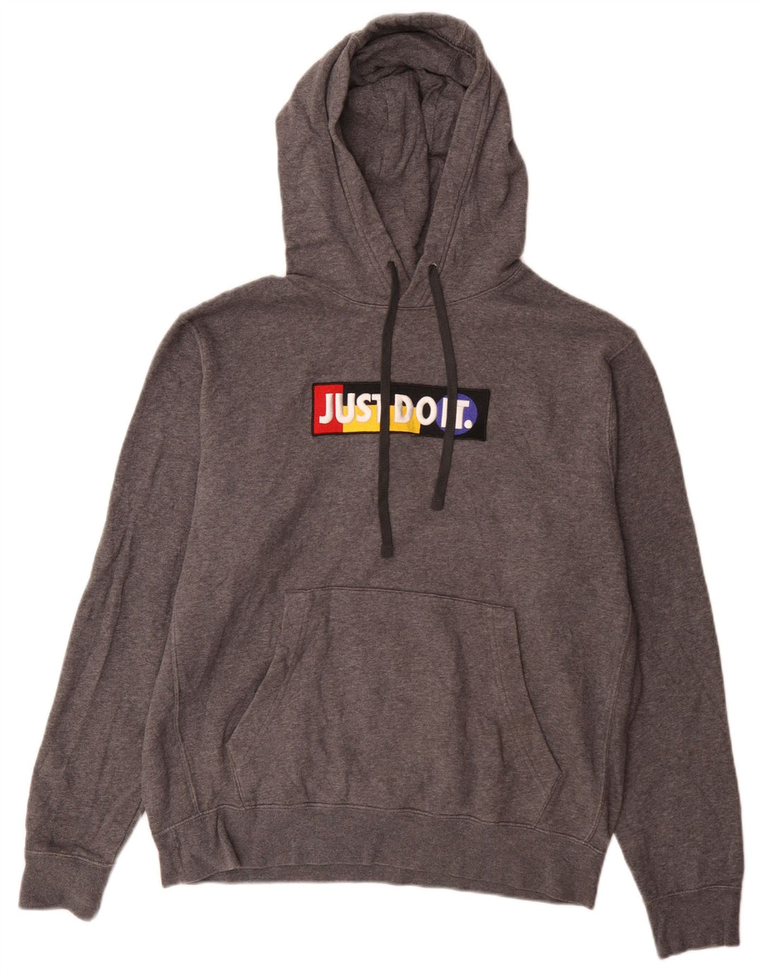 Felpa con cappuccio grafica Nike da uomo in cotone grigio medio