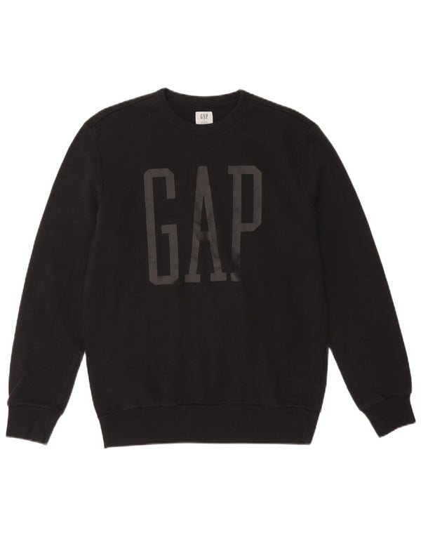 GAP Felpa grafica da uomo Maglione piccolo cotone nero