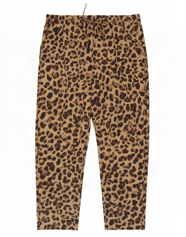 Pantaloni corti da donna Zara grandi W30 L25 modale con stampa animalier marrone