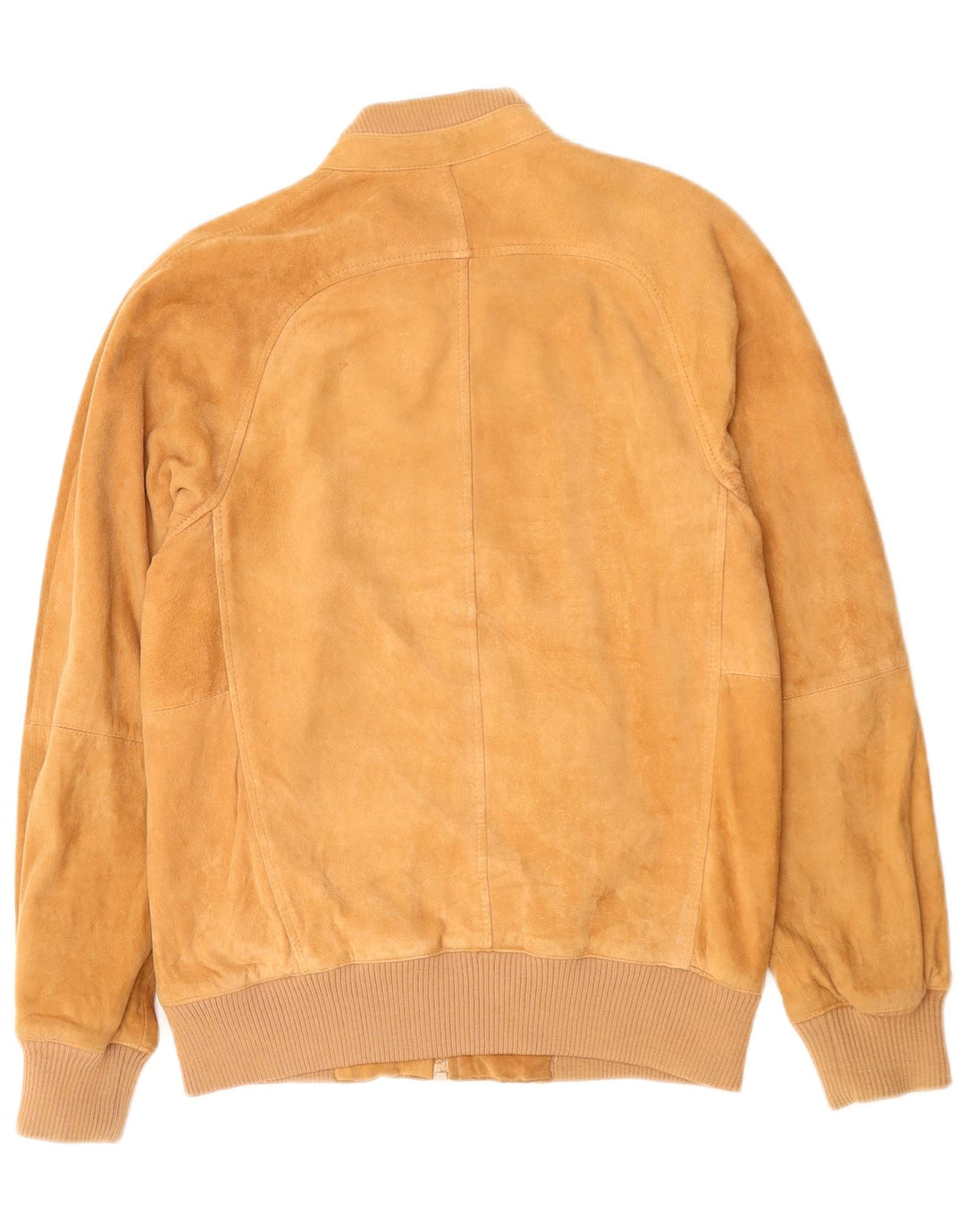 Giubbotto bomber in pelle scamosciata vintage da uomo UK 38 Marrone medio