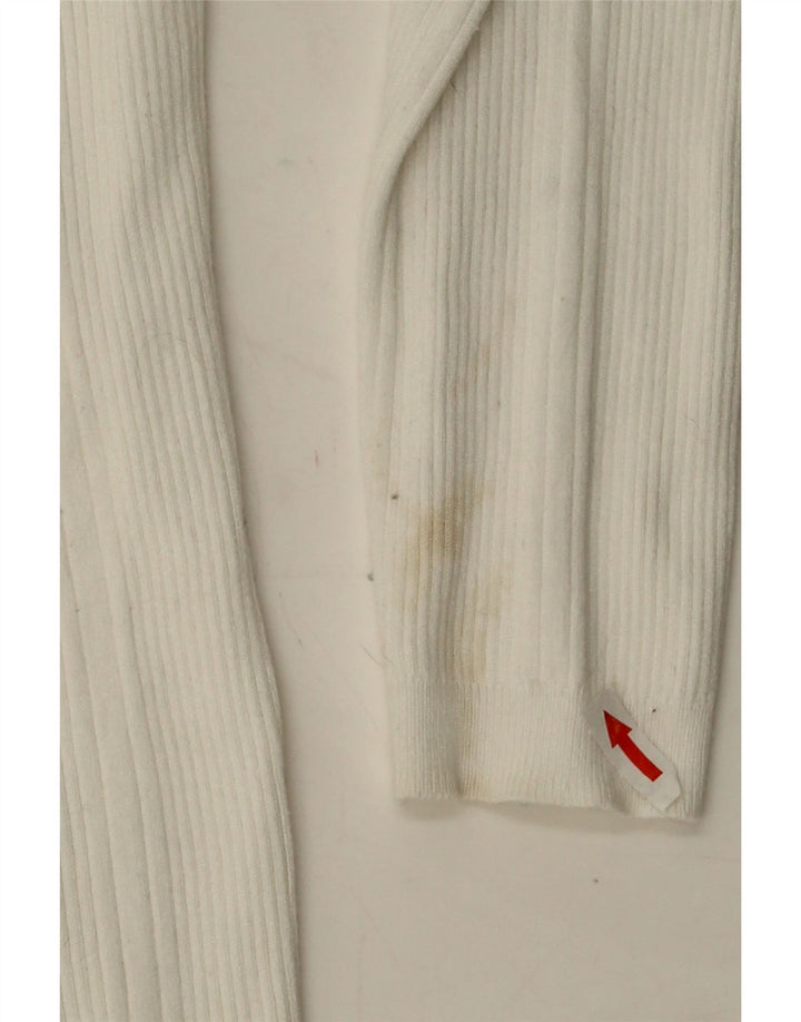 Maglione maglione a collo alto da donna Marks & Spencer UK 12 medio bianco sporco