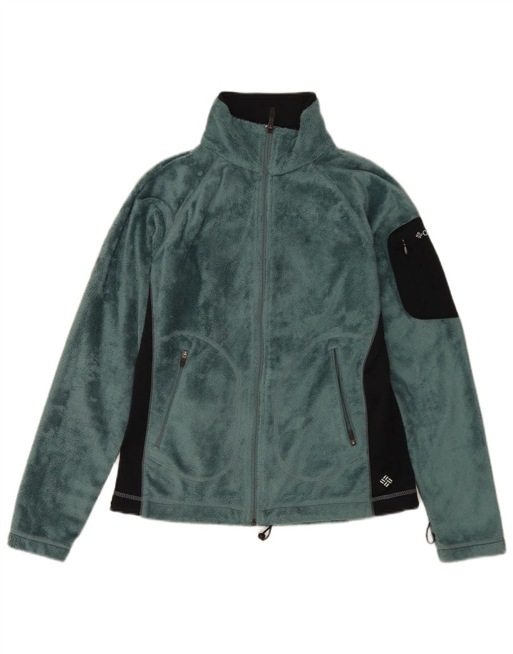 Giacca in pile da donna Columbia UK 10 Small Verde Colourblock Poliestere