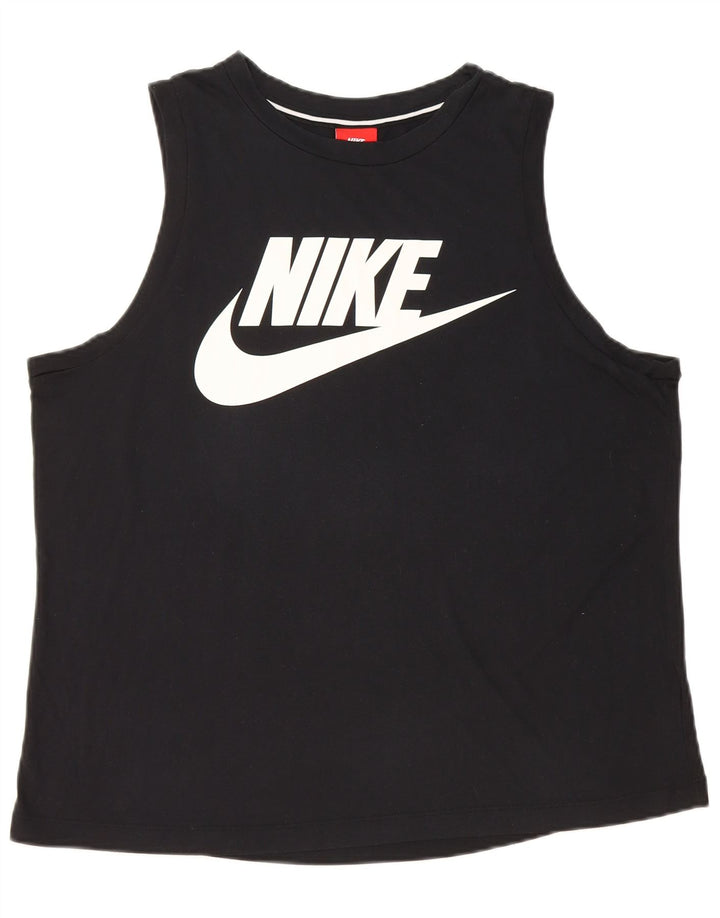 Canotta grafica NIKE da donna UK 16 grande nera