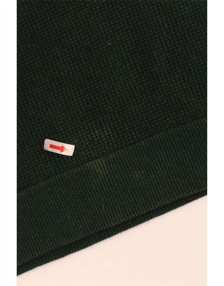 Maglione da uomo Marks & Spencer con zip e collo grande in poliestere verde