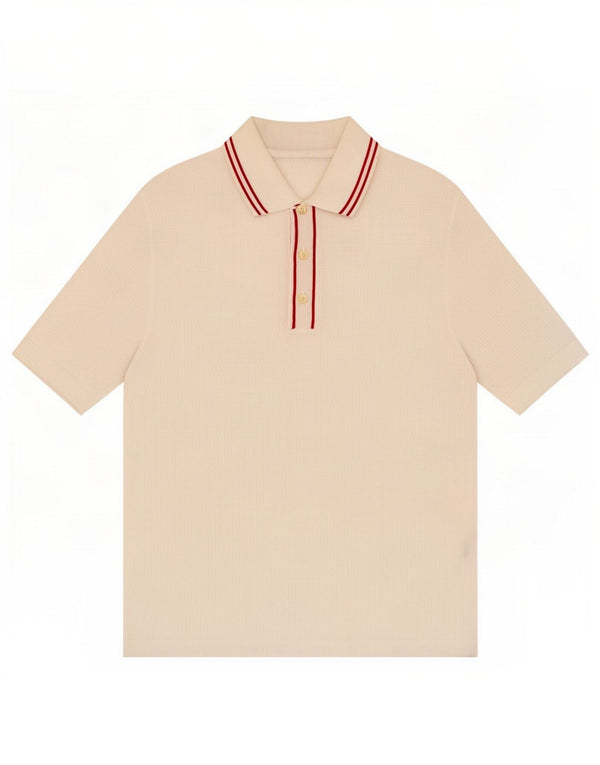 Polo vintage da uomo trasparente piccola bianca
