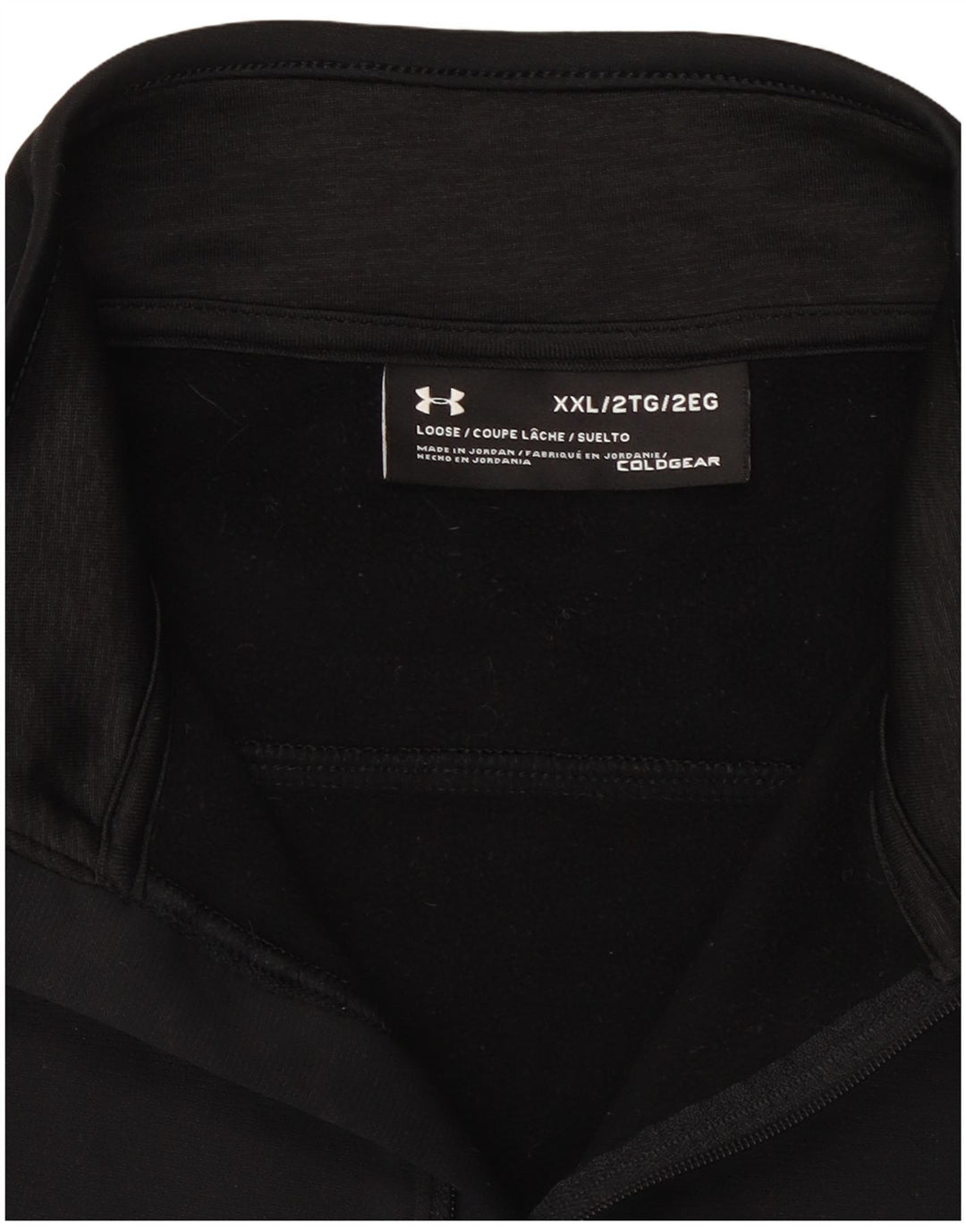 Under Armour Uomo Cold Gear Zip Collo Pullover Tuta Top 2XL Nera