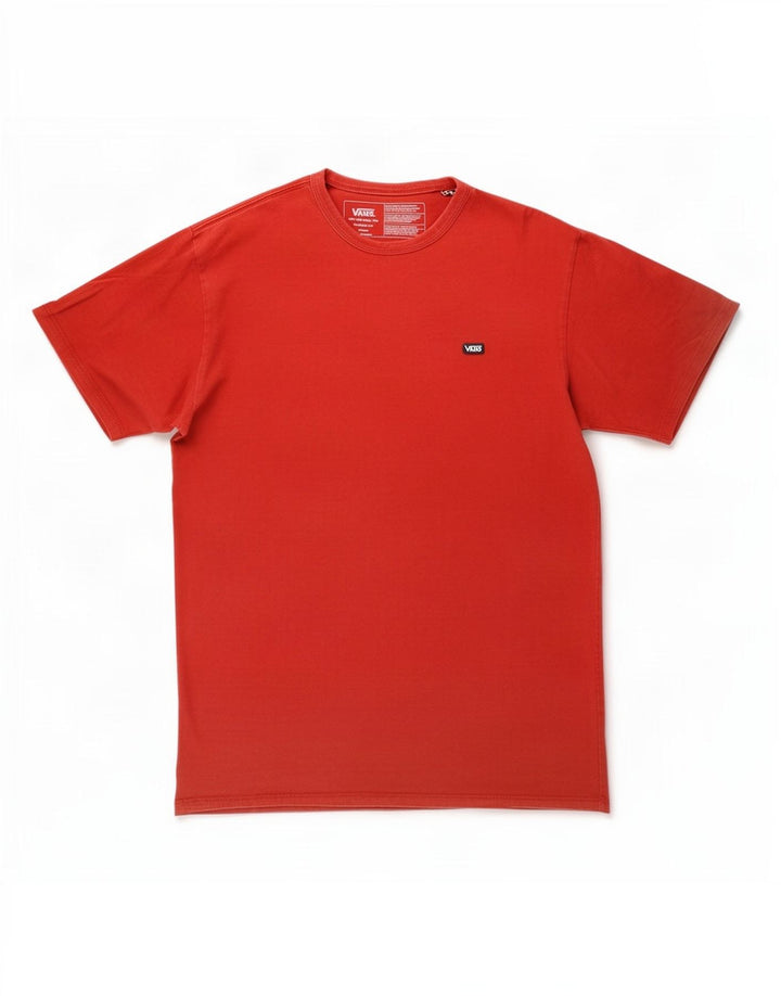 T-shirt da uomo Vans Top in cotone rosso medio