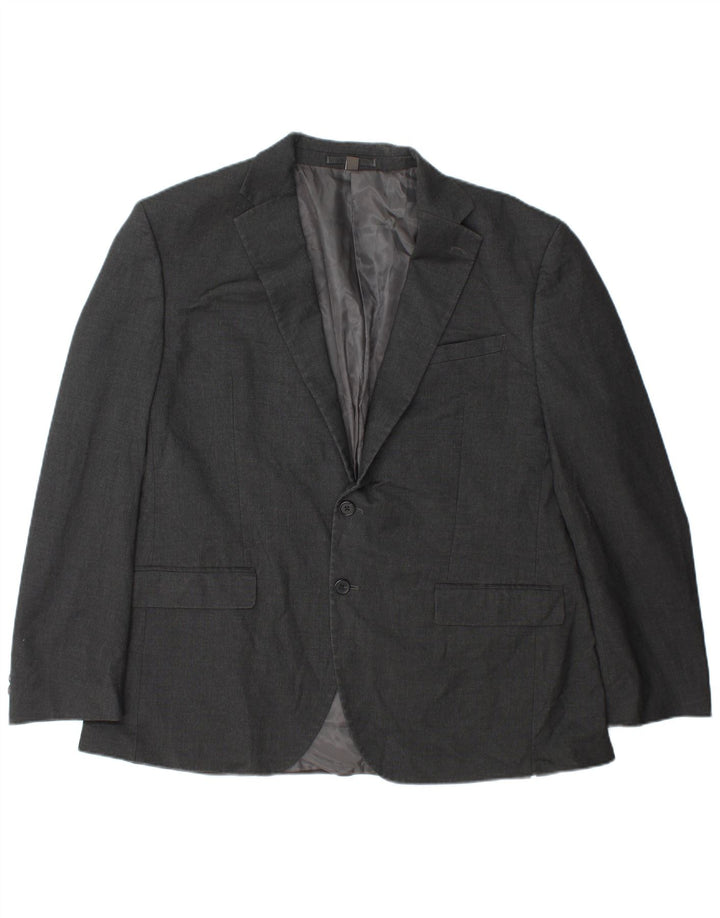 Giacca blazer da uomo vestibilità regolare a 2 bottoni Marks & Spencer taglia 44 XL grigia