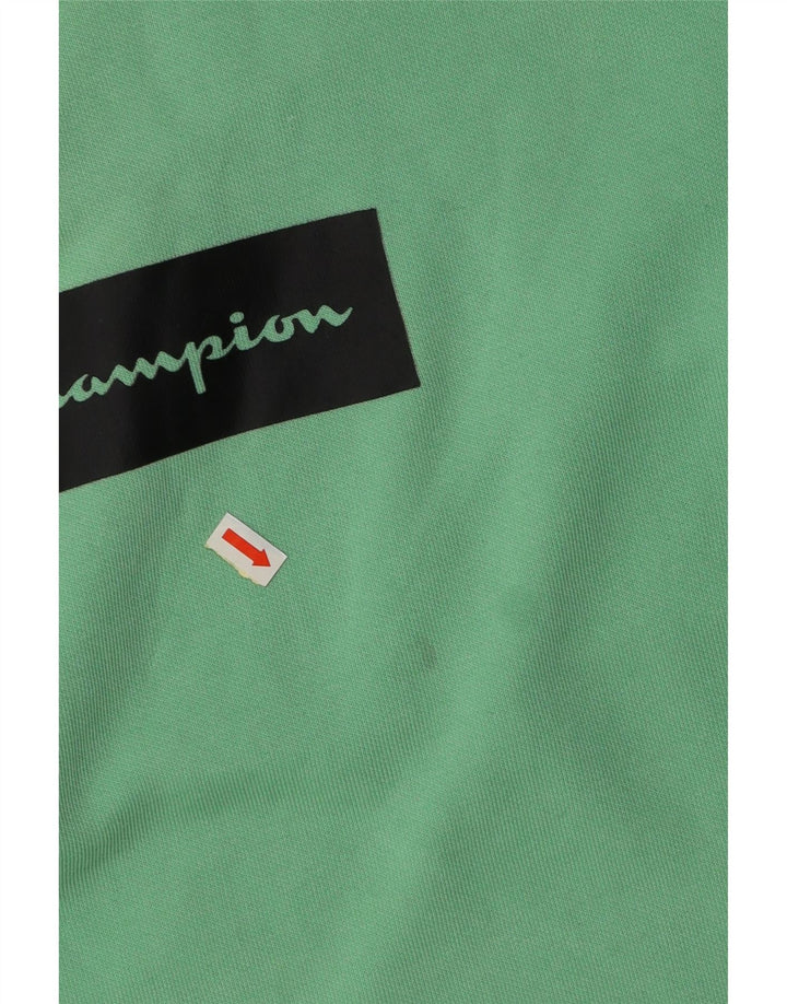 Felpa con cappuccio grafica da uomo CHAMPION XL verde