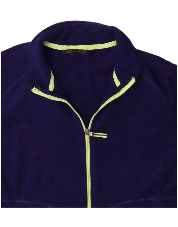 Giacca in pile da donna Marks & Spencer UK 20 2XL Poliestere viola