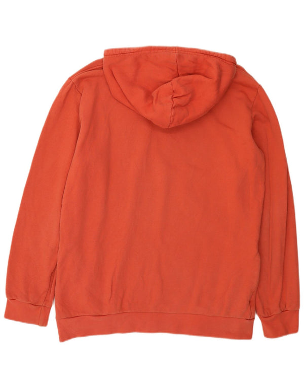 Maglione con cappuccio grafico da uomo Adidas in cotone rosso medio