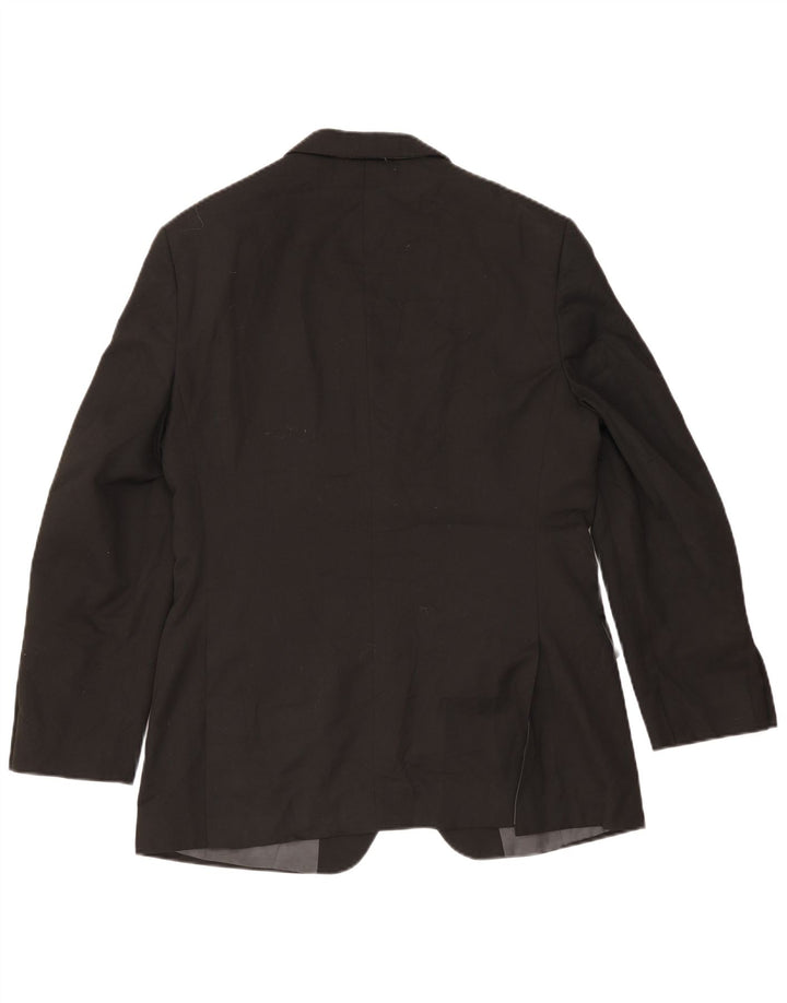 Giacca blazer a 2 bottoni da uomo Marks & Spencer UK 40 poliestere nero medio