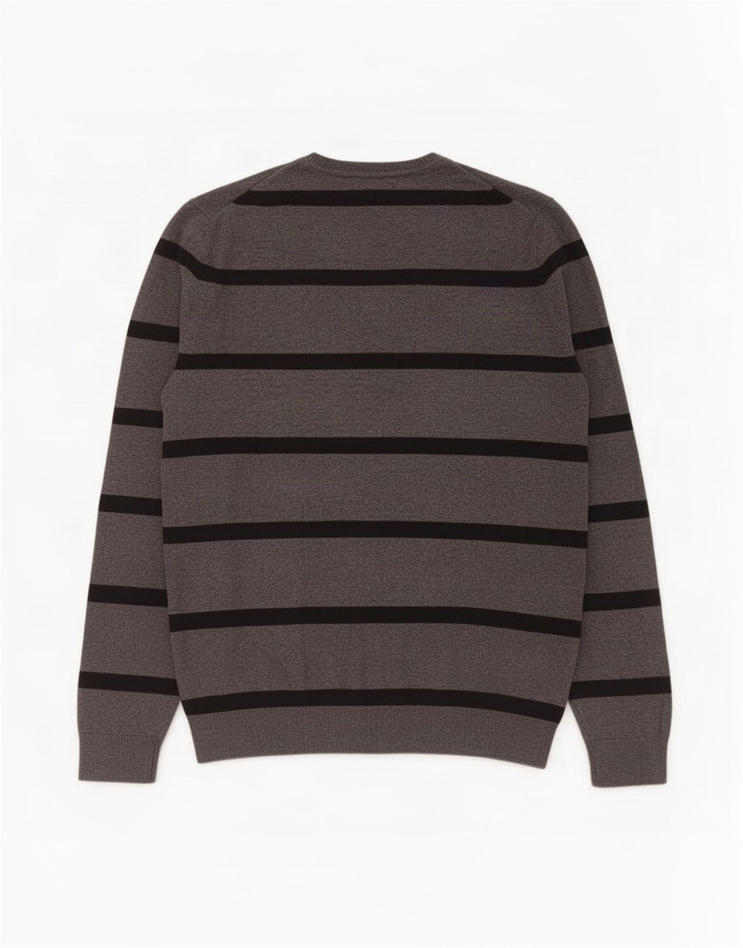 Maglione da uomo con scollo a V Gap in cotone a righe grigio medio