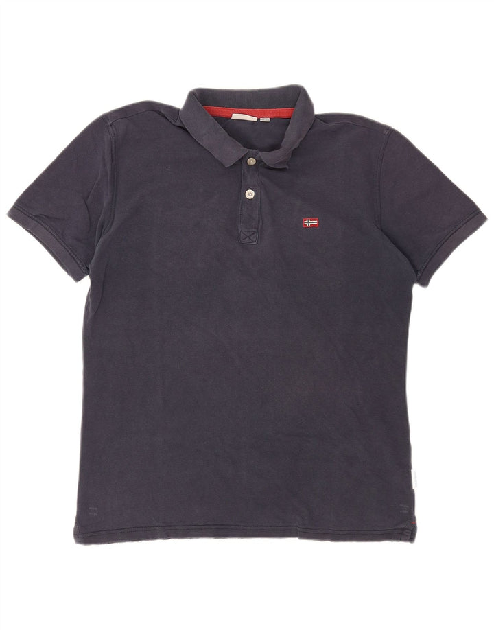 Polo da uomo Napapijri grande blu navy