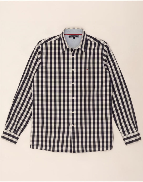 Camicia da uomo Tommy Hilfiger a quadretti blu navy medio