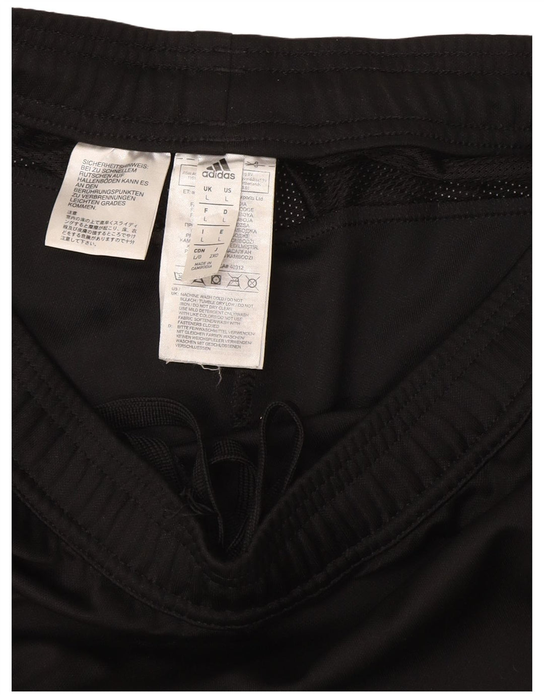 Pantaloni da tuta da uomo Adidas Large neri in poliestere