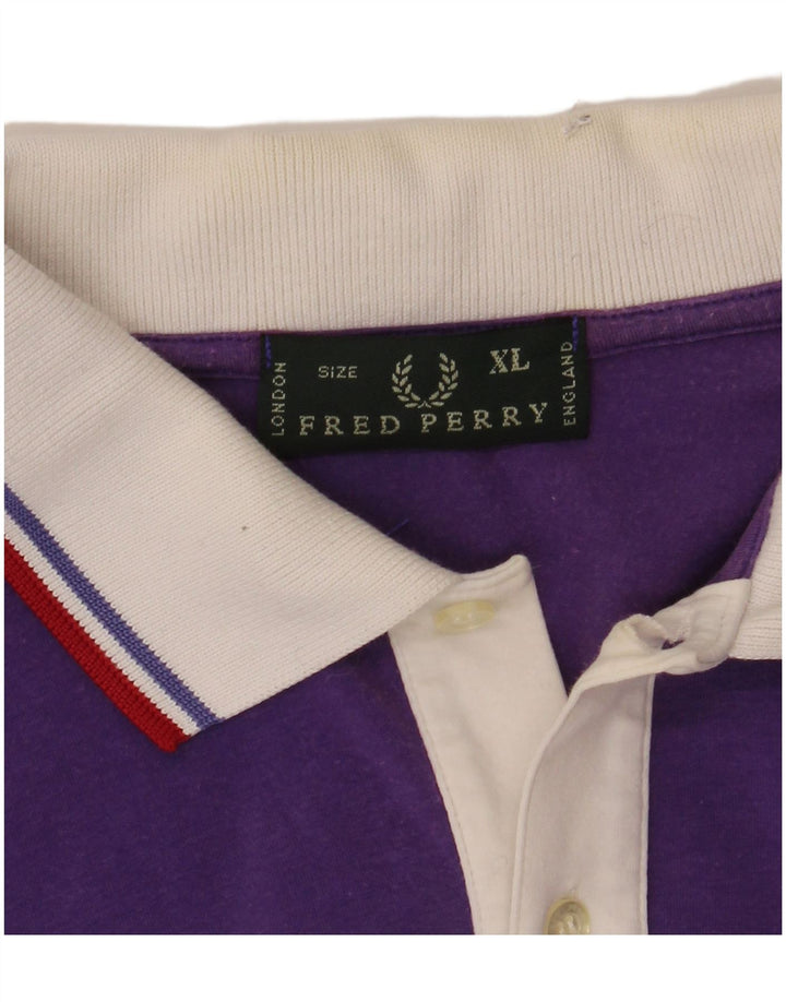 Polo da uomo FRED PERRY XL in cotone viola