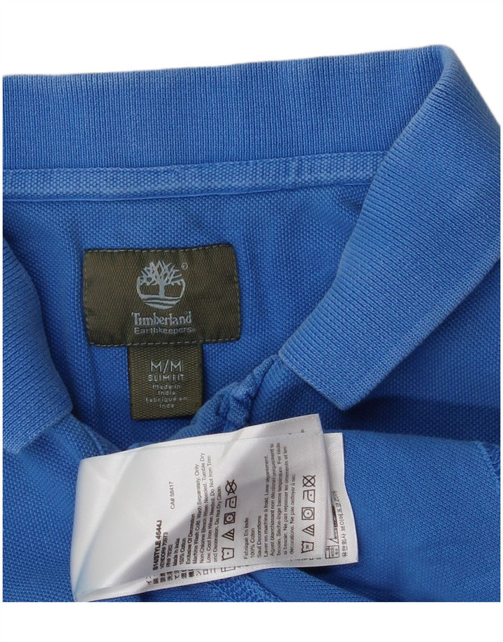 Polo Timberland da uomo slim fit in cotone blu medio