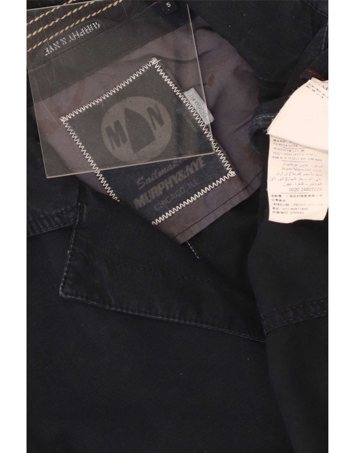 Giacca blazer da uomo a 3 bottoni Murphy & Nye UK 36 piccola in cotone blu navy