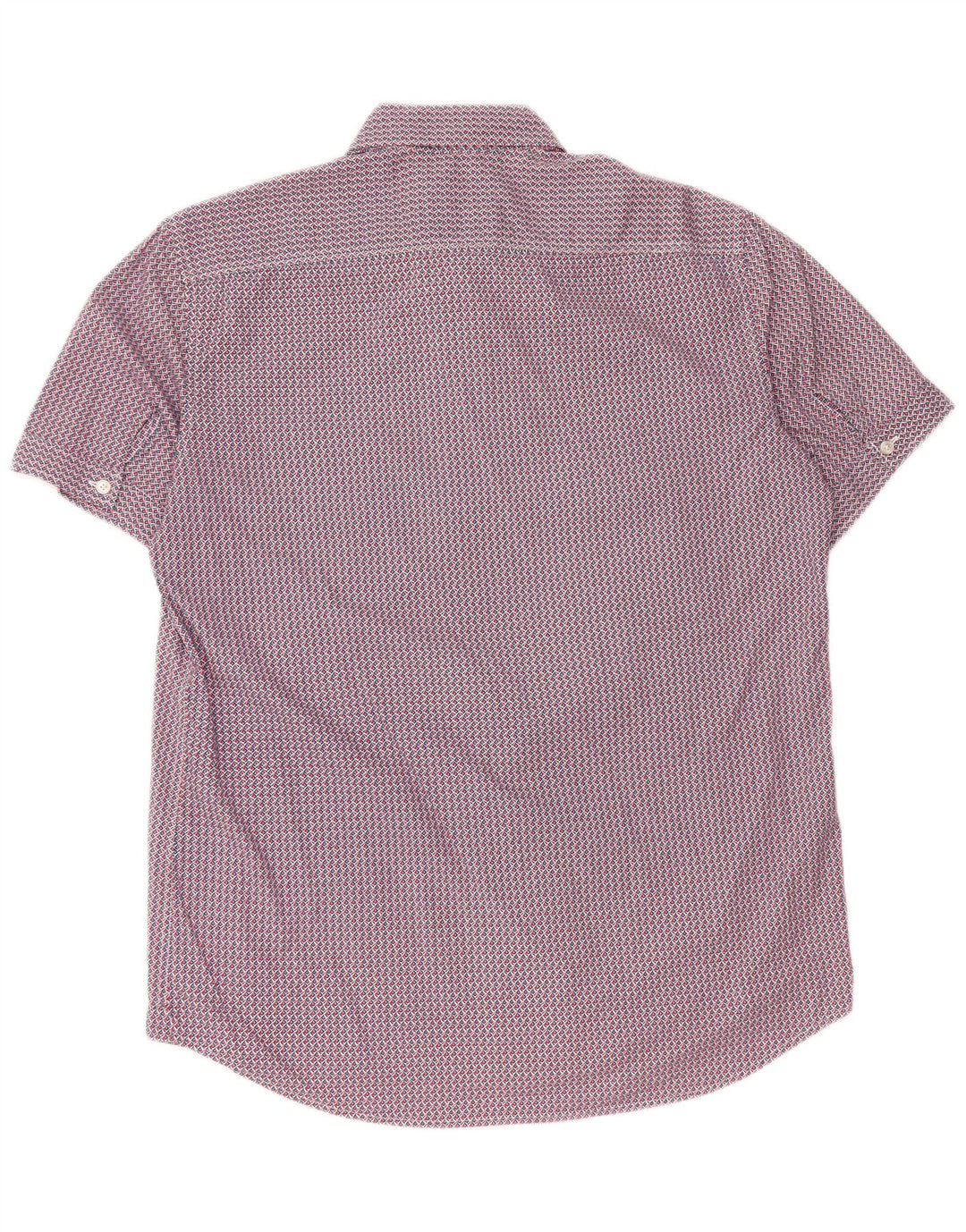 Camicia Carrera da uomo a maniche corte vestibilità regolare grande cotone geometrico rosso