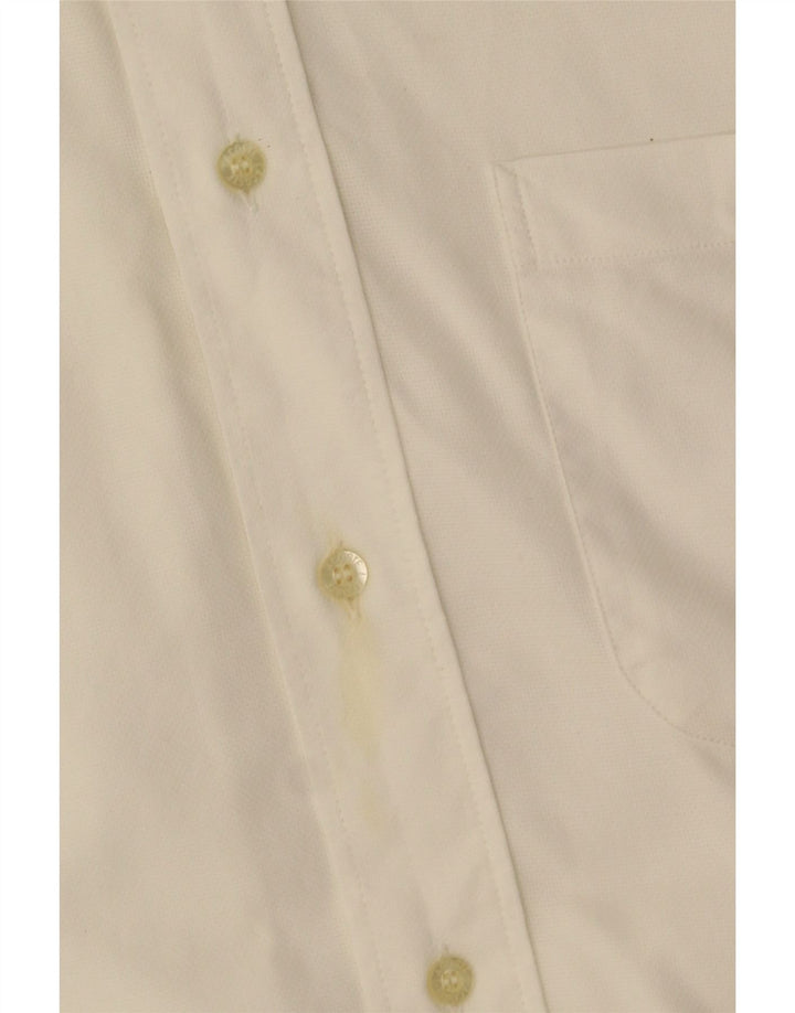 Camicia a maniche corte da uomo Lacoste taglia 42 grande cotone bianco