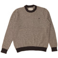 JACK WILLS Maglione maglione girocollo da donna UK 20 2XL Lana a quadri grigia