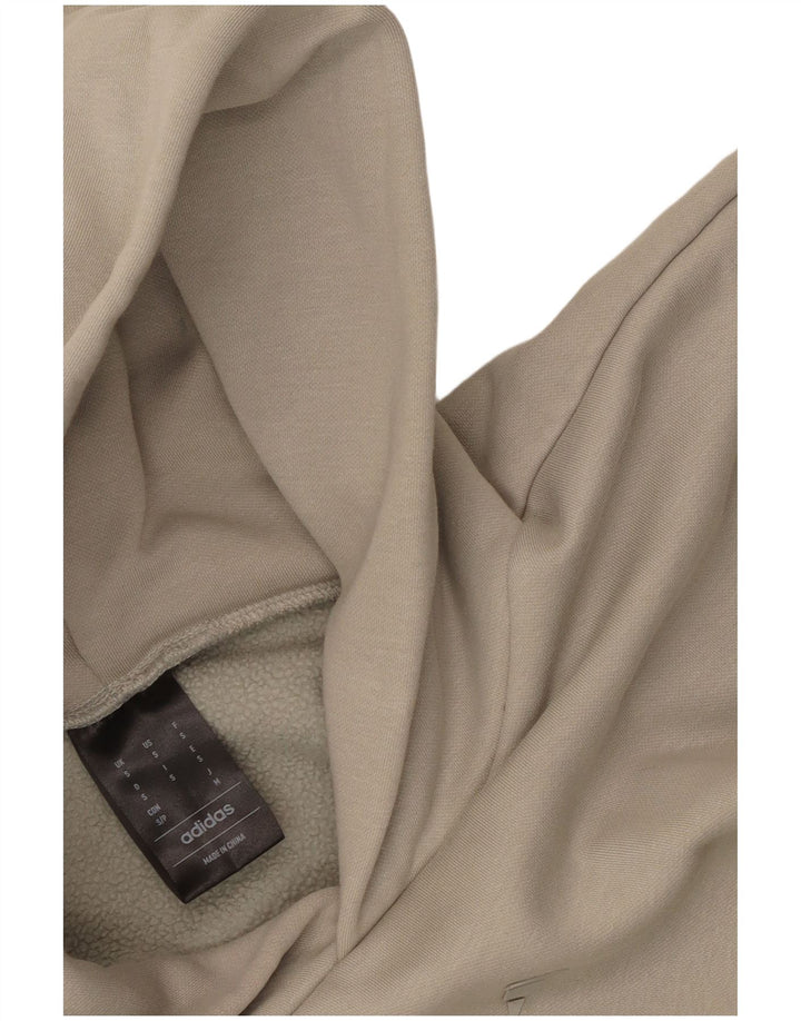 Felpa con cappuccio oversize grafica da uomo Adidas piccola beige