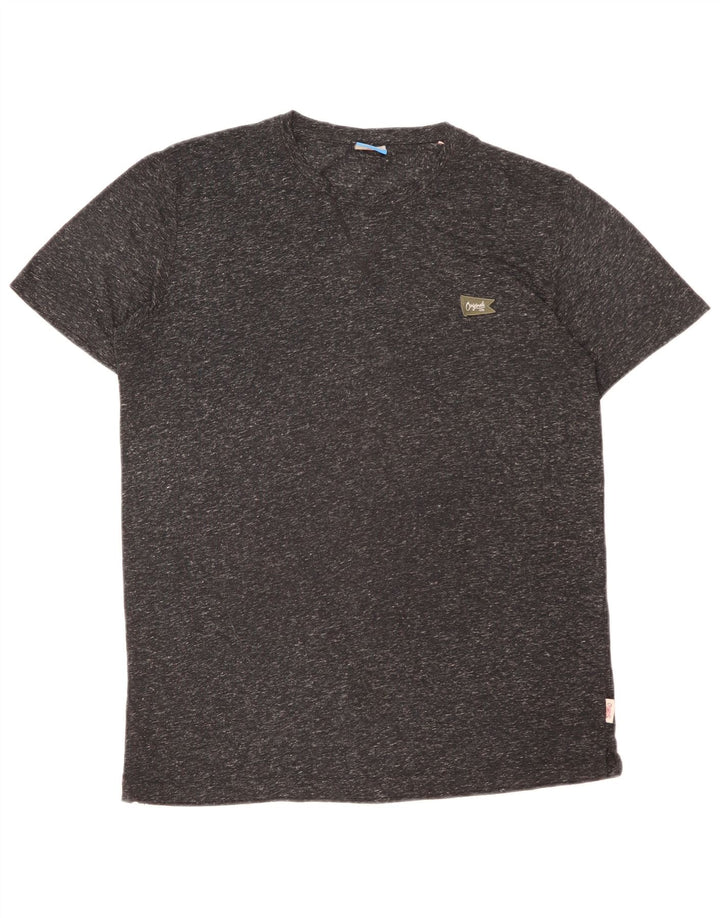 T-shirt da uomo Jack & Jones Top grande in poliammide screziato grigio