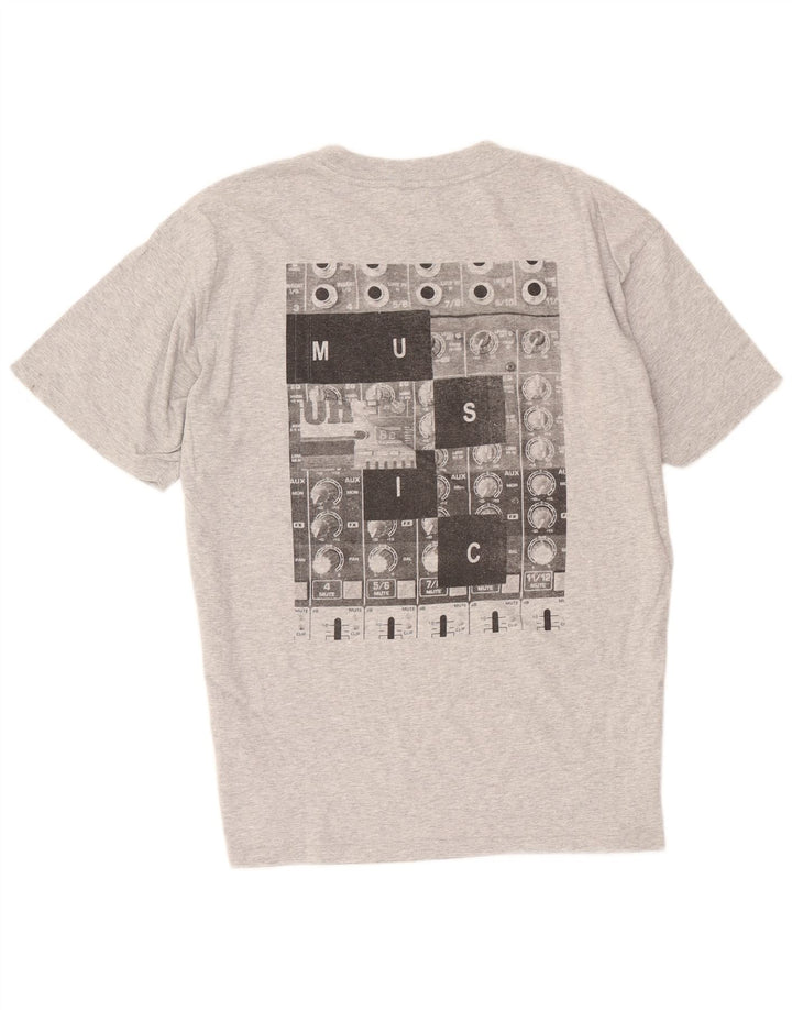 T-shirt grafica da uomo Diesel Top in cotone mélange grigio medio