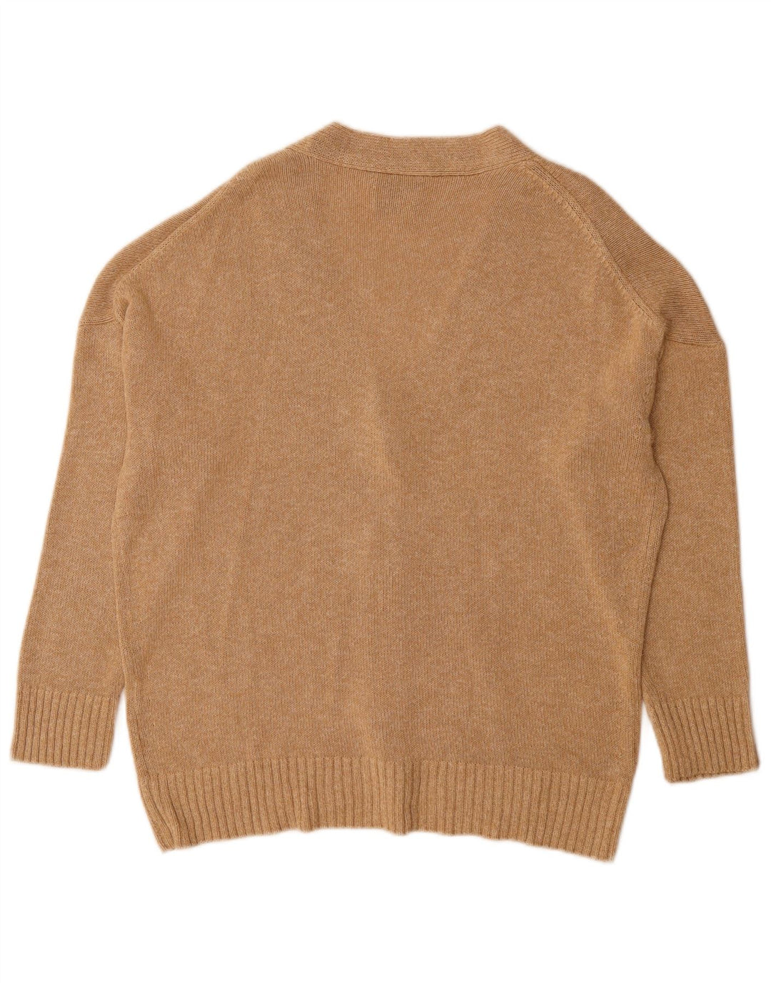 Maglione cardigan da donna Massimo Dutti UK 14 Viscosa beige medio