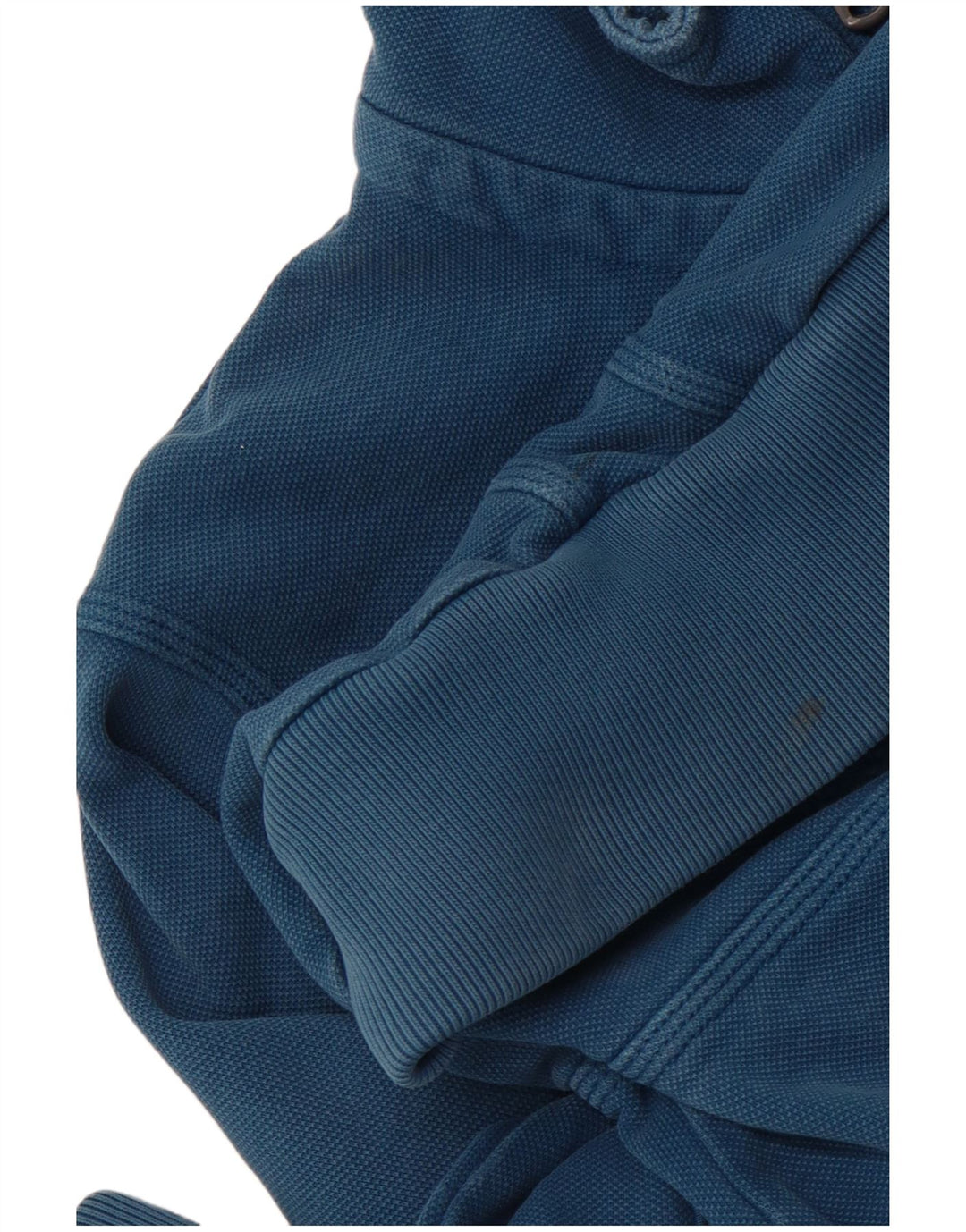 FAT FACE Felpa da uomo con zip e collo in cotone blu medio